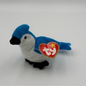 McDonalds 1993 TY Teenie Beanie Babie Rocket The Blue Jay Bird Vintage Toy